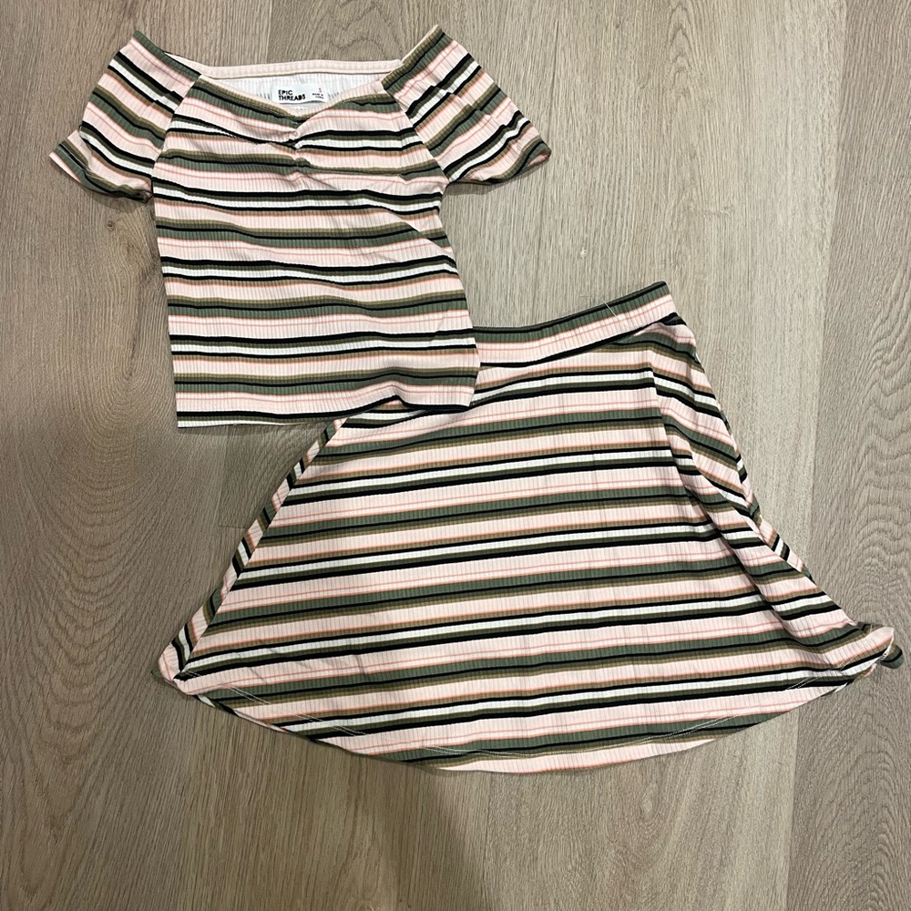 Girls’ two piece set-shirt and top